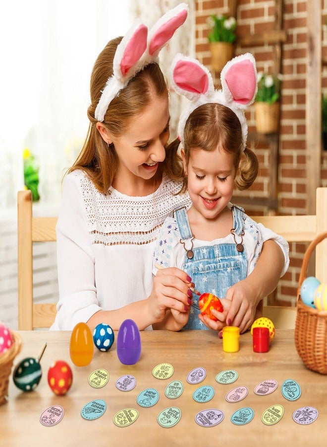 Hedeey Easter Egg Fillers,30 Pack Wooden Easter Egg Tokens for Kid,Easter Stuffers with 30 Diffrent Engraved Sayings,Eater Filled Actity for Kids Teens Toddler Girls Boys(Egg) - Image 3